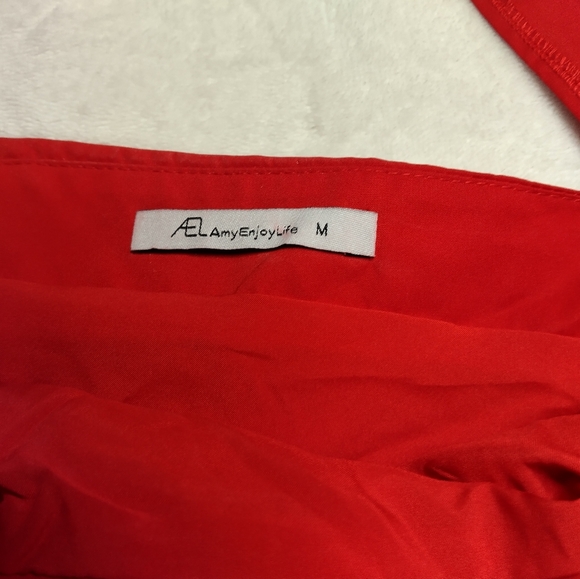 Amy Enjoy Top One Shoulder Red Ruffle - Picture 3 of 3